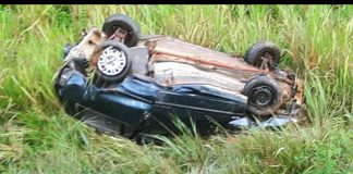 Homem suspeito de furtar veículo, sofre acidente e é resgatado pelo Samu