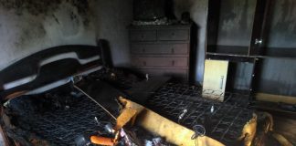 Incêndio em residência deixa móveis destruídos