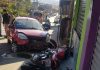 Colisão entre moto e veículo de passeio deixa duas pessoas feridas em Lafaiete