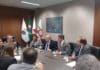 Mário Marcus e Glaycon se reúnem com o presidente do TJMG e na saída encontram com governador