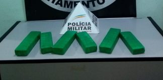 Após denúncia, PM apreende seis barras de maconha no bairro de Lourdes