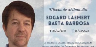 Família do médico Edgard Laemert Baeta Barbosa convida para missa de sétimo dia