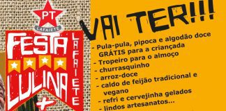 PT de Lafaiete comemora aniversário com Festa Lulina neste domingo