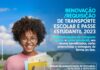 Formulário on-line de renovação e requisição de transporte escolar e passe estudantil para 2023 em Congonhas já está disponível