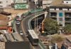 Caminhão apresenta problema e viaduto é interditado parcialmente no Centro de Lafaiete