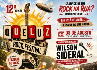 Queluz Rock Festival confirma 12ª edição com novaestrutura e Wilson Sideral em Lafaiete