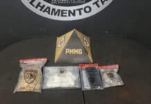 Operação contra o tráfico de drogas em Lafaiete termina com dois presos e vários entorpecentes apreendidos