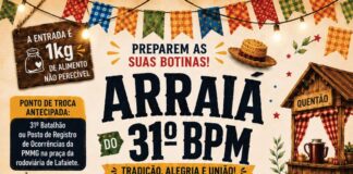 Arraía do 31º Batalhão acontece neste sábado em Lafaiete