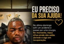 Jovem sofre grave acidente e família pede ajuda para custear tratamento