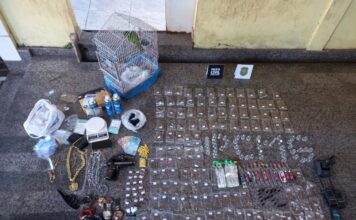Grande quantidade de drogas é apreendida pela PM durante operação; jovem foi preso