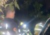 Condutor é socorrido após capotamento de veículo na MG-129 em Lafaiete