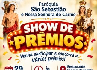 Paróquia promove Show de Prêmios nesta terça-feira em Lafaiete