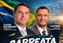 Carreata de apoio a Flávio Bolsonaro será realizada no sábado entre Lafaiete e Itaverava