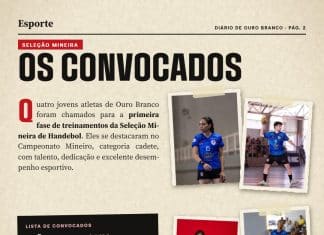 Ouro Branco se destaca no handebol mineiro com convocação de quatro atletas e um professor para a Seleção Mineira