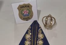 Duas pessoas são presas por furto de manto e coroa de imagem de Nossa Senhora Aparecida